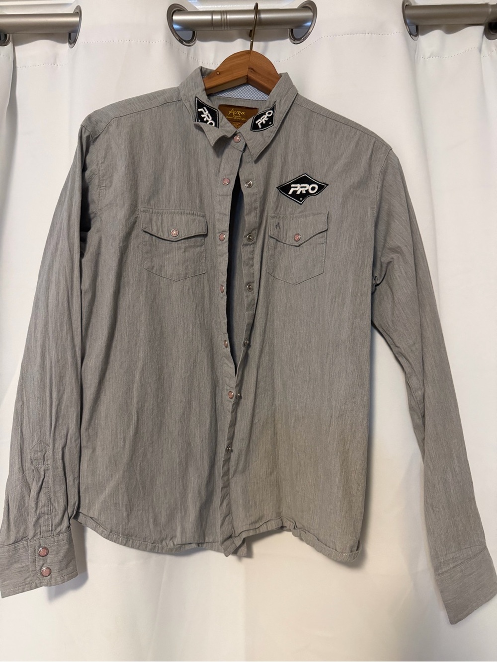 PRO Patch Gray pearl snap Shirt